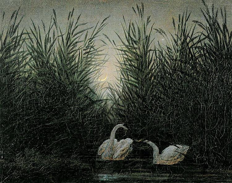 Caspar David Friedrich Schwane im Schilf china oil painting image